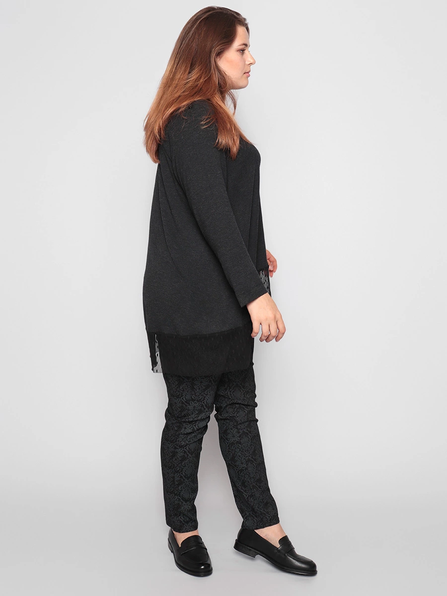 Пуловер с сетчатой отделкой